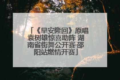 《早安隆回》原唱袁树雄惊喜助阵 湖南省街舞公开赛·邵阳站燃情开赛