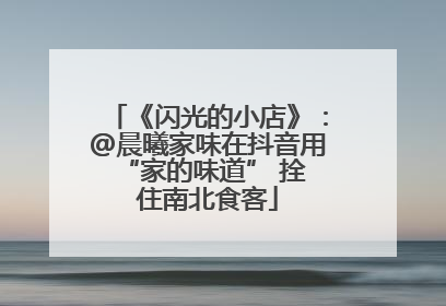 《闪光的小店》：@晨曦家味在抖音用 “家的味道” 拴住南北食客