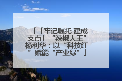 「牢记嘱托 建成支点」“辣椒大王”杨利华：以“科技红”赋能“产业绿”