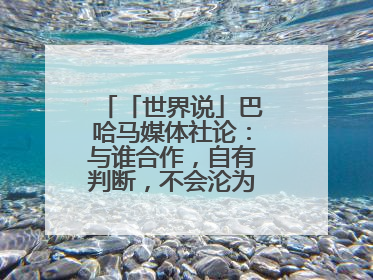 「世界说」巴哈马媒体社论：与谁合作，自有判断，不会沦为“权力游戏”