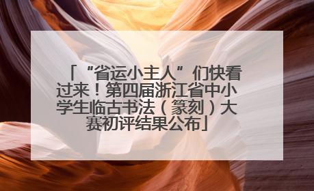 “省运小主人”们快看过来！第四届浙江省中小学生临古书法（篆刻）大赛初评结果公布