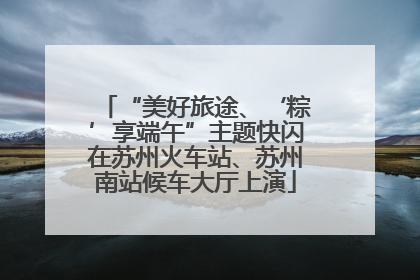 “美好旅途、‘粽’享端午”主题快闪在苏州火车站、苏州南站候车大厅上演