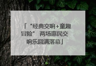 “经典交响+童趣冒险” 两场惠民交响乐圆满落幕