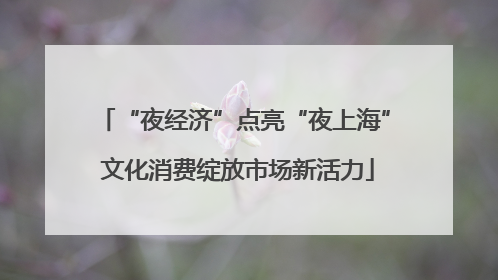 “夜经济”点亮“夜上海” 文化消费绽放市场新活力