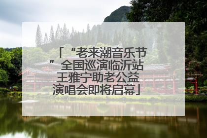 “老来潮音乐节”全国巡演临沂站 王雅宁助老公益演唱会即将启幕