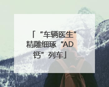 “车辆医生”精雕细琢“AD钙”列车