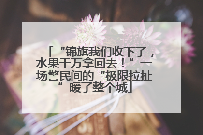 “锦旗我们收下了，水果千万拿回去！”一场警民间的“极限拉扯”暖了整个城