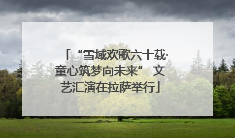 “雪域欢歌六十载·童心筑梦向未来” 文艺汇演在拉萨举行