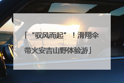 “驭风而起”！滑翔伞带火安吉山野体验游