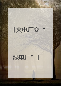 火电厂变“绿电厂”
