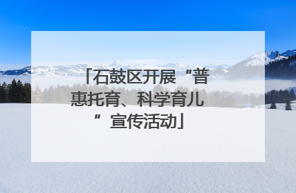 石鼓区开展“普惠托育、科学育儿”宣传活动