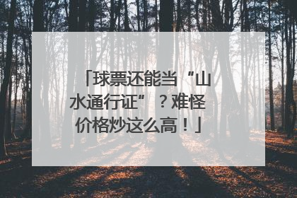 球票还能当“山水通行证”？难怪价格炒这么高！