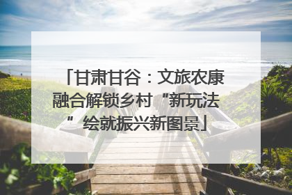 甘肃甘谷：文旅农康融合解锁乡村“新玩法”绘就振兴新图景