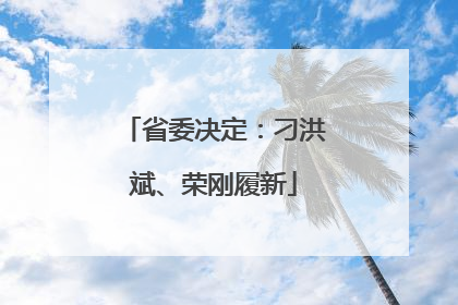 省委决定：刁洪斌、荣刚履新