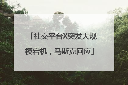 社交平台X突发大规模宕机，马斯克回应