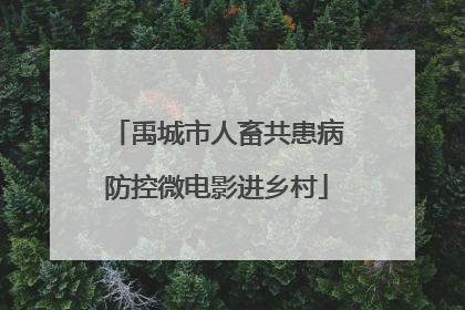 禹城市人畜共患病防控微电影进乡村