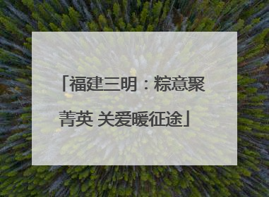 福建三明：粽意聚菁英 关爱暖征途