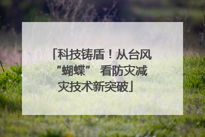 科技铸盾！从台风“蝴蝶” 看防灾减灾技术新突破