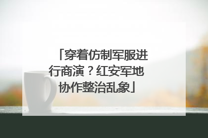 穿着仿制军服进行商演？红安军地协作整治乱象