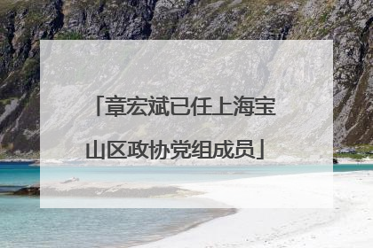 章宏斌已任上海宝山区政协党组成员