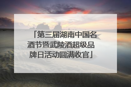 第三届湖南中国名酒节暨武陵酒超级品牌日活动圆满收官
