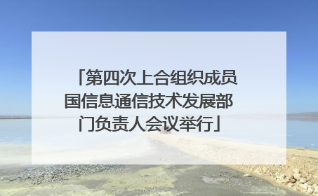 第四次上合组织成员国信息通信技术发展部门负责人会议举行