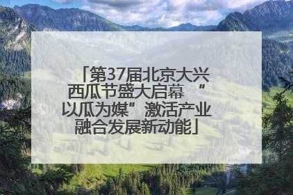 第37届北京大兴西瓜节盛大启幕 “以瓜为媒”激活产业融合发展新动能
