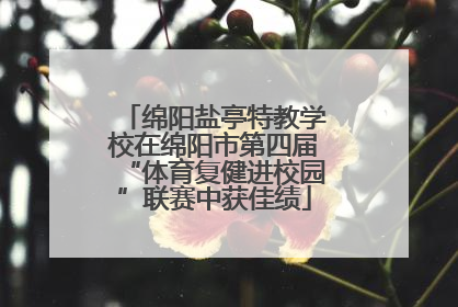 绵阳盐亭特教学校在绵阳市第四届“体育复健进校园”联赛中获佳绩