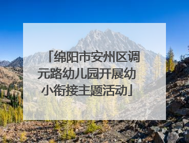 绵阳市安州区调元路幼儿园开展幼小衔接主题活动