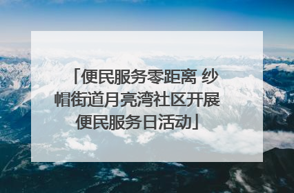 便民服务零距离 纱帽街道月亮湾社区开展便民服务日活动