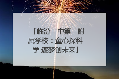 临汾一中第一附属学校：童心探科学 逐梦创未来