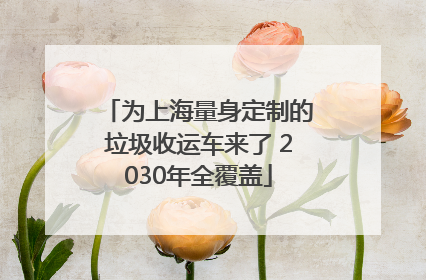 为上海量身定制的垃圾收运车来了 2030年全覆盖