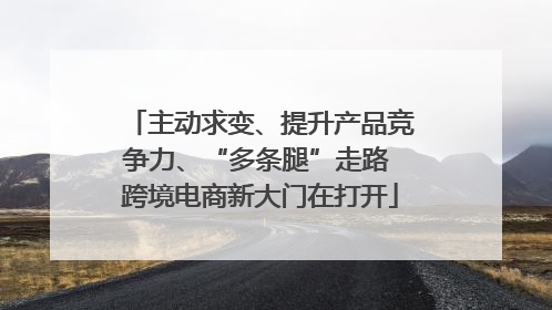 主动求变、提升产品竞争力、“多条腿”走路 跨境电商新大门在打开