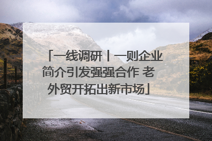 一线调研丨一则企业简介引发强强合作 老外贸开拓出新市场