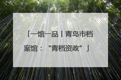 一馆一品丨青岛市档案馆：“青档资政”