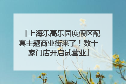 上海乐高乐园度假区配套主题商业街来了！数十家门店开启试营业