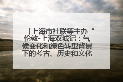 上海市社联等主办“伦敦-上海双城记：气候变化和绿色转型背景下的考古、历史和文化遗产”学术对话