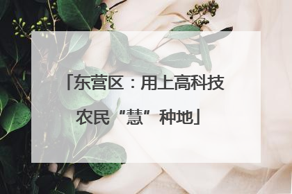 东营区：用上高科技 农民“慧”种地