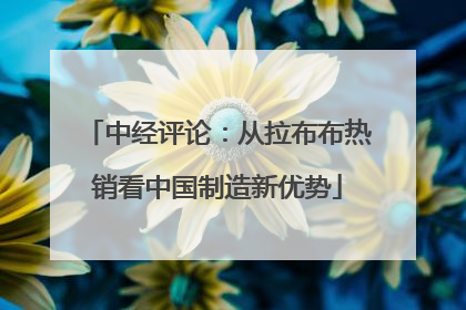 中经评论：从拉布布热销看中国制造新优势