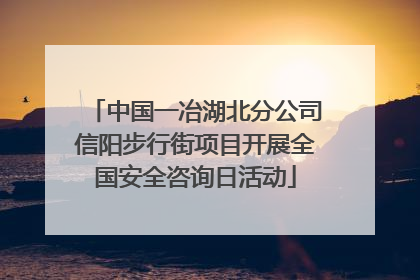 中国一冶湖北分公司信阳步行街项目开展全国安全咨询日活动
