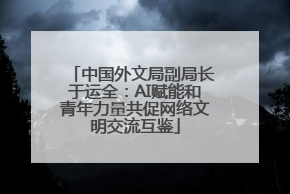 中国外文局副局长于运全：AI赋能和青年力量共促网络文明交流互鉴