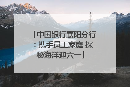 中国银行襄阳分行：携手员工家庭 探秘海洋迎六一
