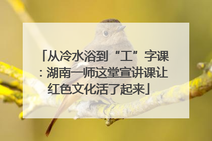 从冷水浴到“工”字课：湖南一师这堂宣讲课让红色文化活了起来