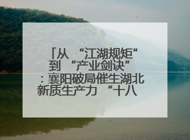 从 “江湖规矩” 到 “产业剑诀”：襄阳破局催生湖北新质生产力 “十八般武艺”