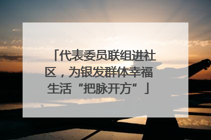 代表委员联组进社区，为银发群体幸福生活“把脉开方”