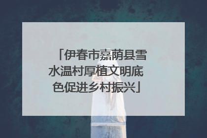 伊春市嘉荫县雪水温村厚植文明底色促进乡村振兴