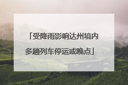 受降雨影响达州境内多趟列车停运或晚点