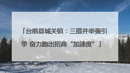 台前县城关镇：三措并举强引擎 奋力跑出招商“加速度”