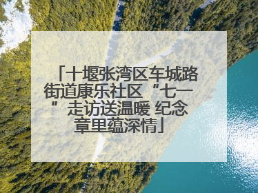 十堰张湾区车城路街道康乐社区“七一”走访送温暖 纪念章里蕴深情