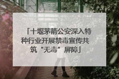 十堰茅箭公安深入特种行业开展禁毒宣传共筑“无毒”屏障